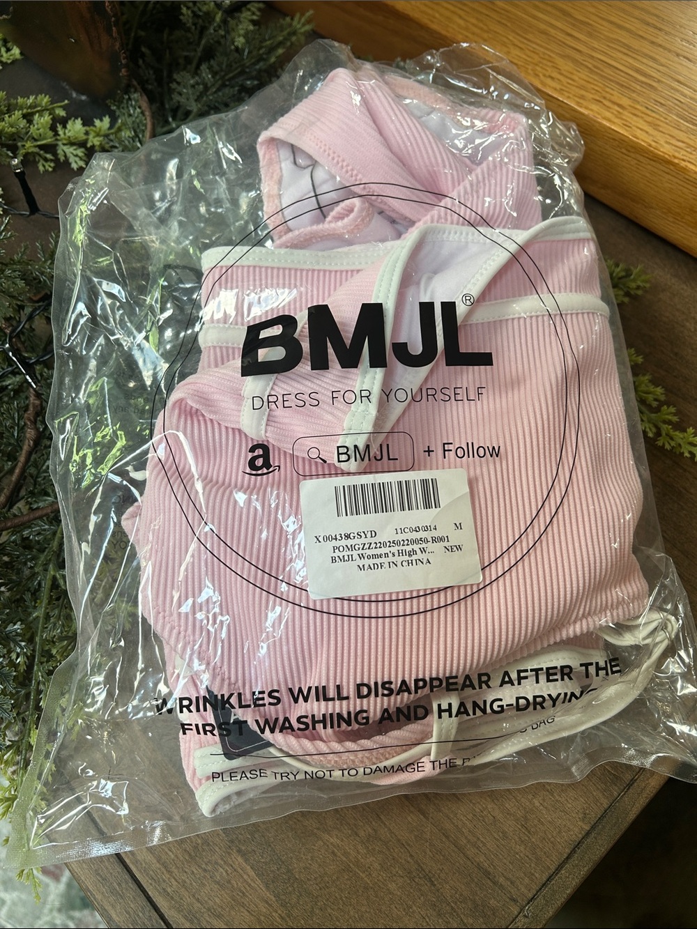 BMJL Pink Ribbed bikini Set medium NEW! - Picture 2 of 9